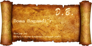 Doma Bagamér névjegykártya